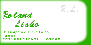 roland lisko business card